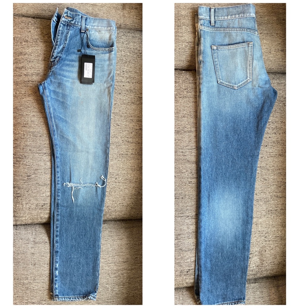 Hedi Slimane x Saint Laurent Paris Slim Ripped